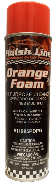 Finish Line Orange Foam All Purpose Cleaner - For Cars or Home