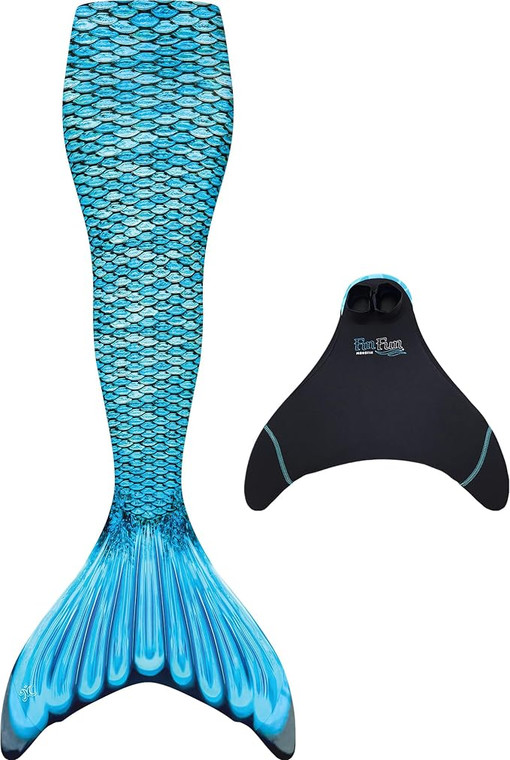 Fin Fun Mermaid Tail with Monofin (Z)  - Tidal Teal