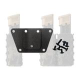 Double mag pouch hardware, Single to Double Mag Carrier Conversion Kit, black metal and screw components.