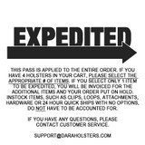 Custom Order Express Pass, Front of the Line Expedited Service for entire order processing priority