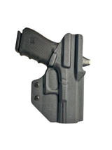 DARA Slick Side IWB Holster, black, tuckable, for right or left hand shooter, Kydex material.