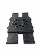 Black ATTACHMENT DM1 Molle rigid adapter with integrated stainless fastening and textured surface.