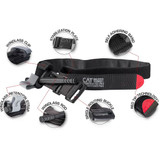 Blue Force Gear COMBAT APPLICATION TOURNIQUET (C-A-T) tactical black tourniquet with labeled components.