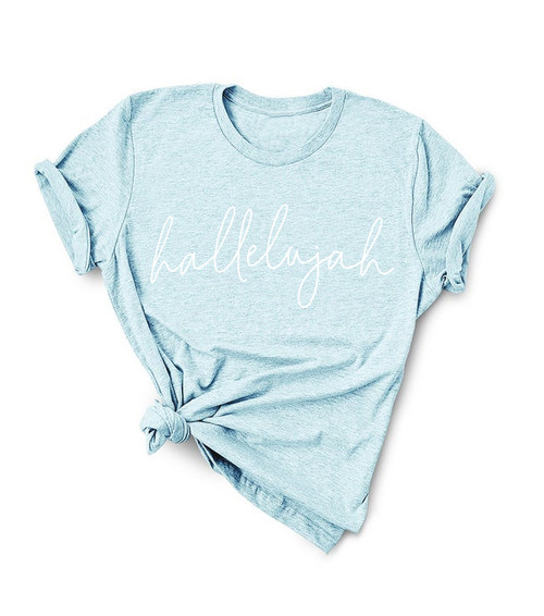Hallelujah T-Shirt - Sky Blue