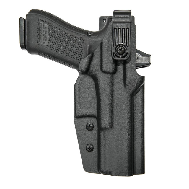 Dara Level 2 Retention OWB Glock duty holster for right-hand draw, Glock 17, 19, 22 models.