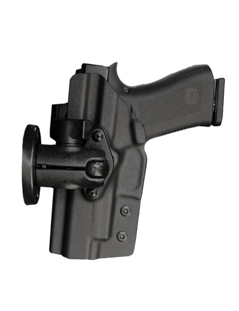 DARA MOUNTED VEHICLE HOLSTER in black kydex, compatible with Glock, Sig, H&K, 1911, Taurus.