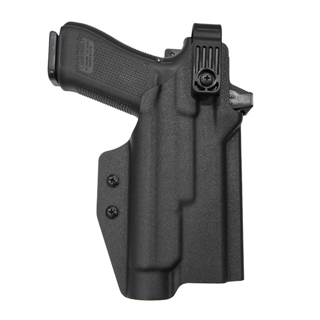 In stock Level 2 Retention Duty Holster for Glock 17 w/ TLR-1HL light and DBL2-L attachment.