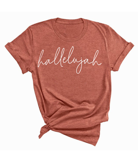 Hallelujah T-Shirt - Canyon Clay