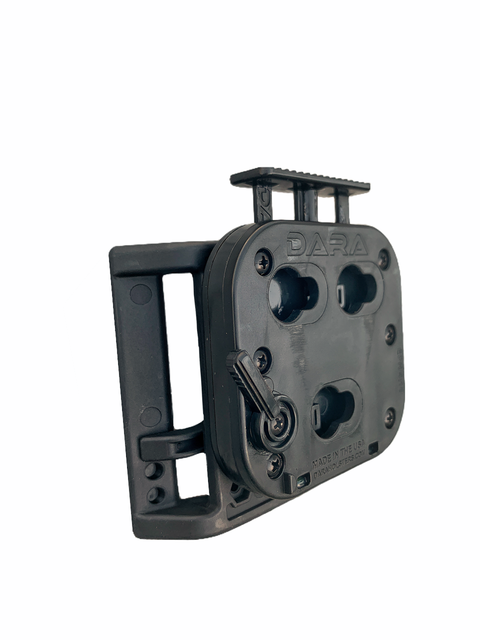 DARA Double Loop + ALQD System black receiver with QD quick disconnect mount.