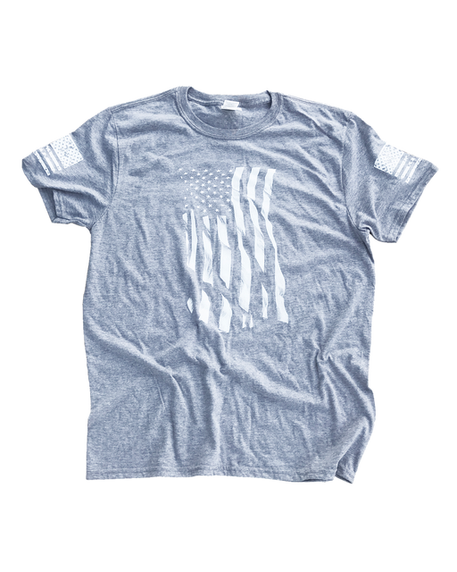 Dara Flag Print T-Shirt - Grey