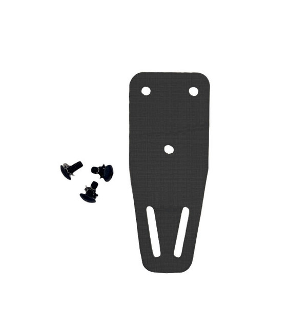ATTACHMENT Leg Strap Adapter Black, lightweight ballistic material, 1.5" Elastic Leg Strap compatible, with screws.