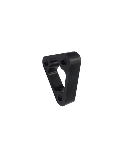DARA DBL2 black Spacer, a small, triangular, plastic component with screw holes for holster attachments.
