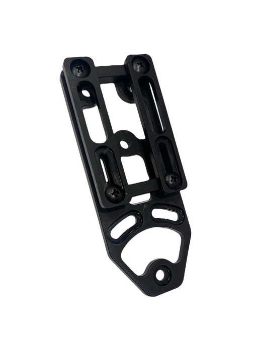 DARA DBL2 ALQD Receiver, black, metal, holster attachment, no mount included, DARA brand hardware.