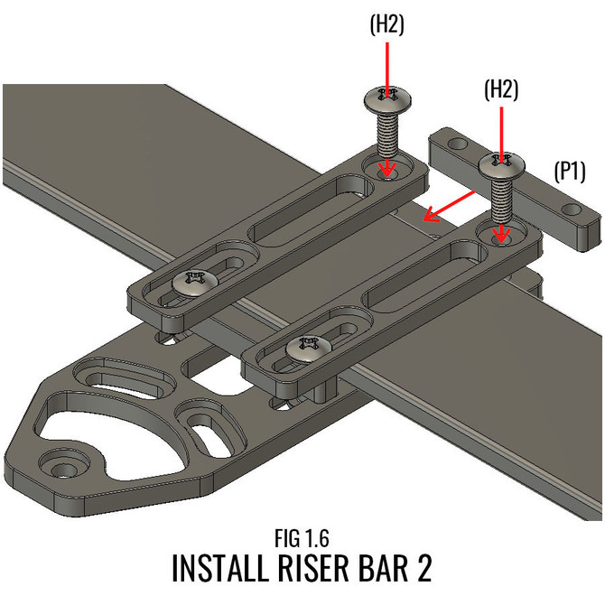 DARA DBL2 Holster Attachment, machined metal part with adjustable belt space, versatile compatibility design shown.