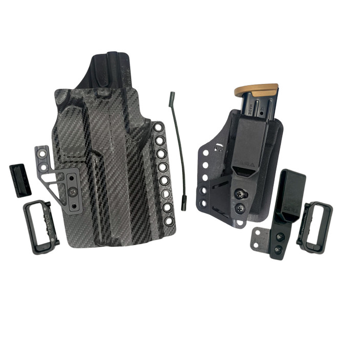 DARA DCS Concealment System with appendix rig, IWB holster, and detachable mag carrier in black.