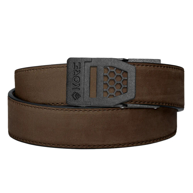 X6 Buffalo Coffee Leather Gun Belt
