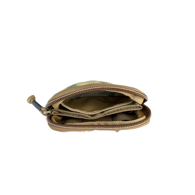 Dara Utility Pouch, open Cordura tactical utility pouch showing interior organization and Velcro closure details.