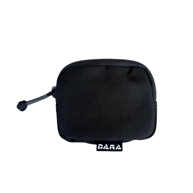 Dara Utility Pouch, compact tactical organizer in black Cordura, MOLLE compatible, for EDC, IFAK gear.