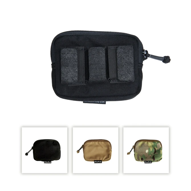 Dara Utility Pouch in black, coyote, and multicam, Cordura tactical organizer for EDC, IFAK storage.