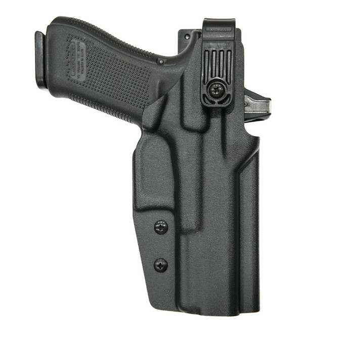 Dara Level 2 Retention OWB Glock duty holster for right-hand draw, Glock 17, 19, 22 models.