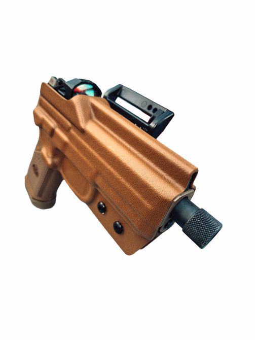 DARA OWB holster for Glock43, outside the waistband holster, best OWB holster, custom kydex gun holster.