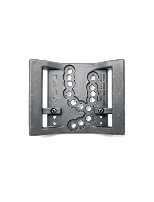 DARA Double Loop replacement belt clip, kydex belt loop for holster, adjustable black finish.