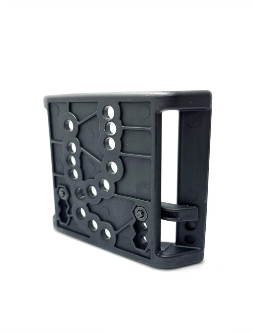 DARA Double Loop kydex belt loop attachment for OWB Holster, black, adjustable 1.5-2.25 inches.