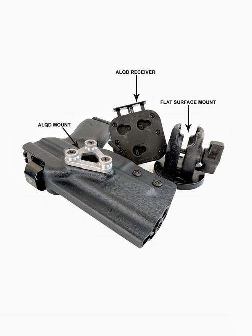 DARA MOUNTED VEHICLE HOLSTER, kydex car holster with RAM Mount for Glock, Sig, 1911, HK.
