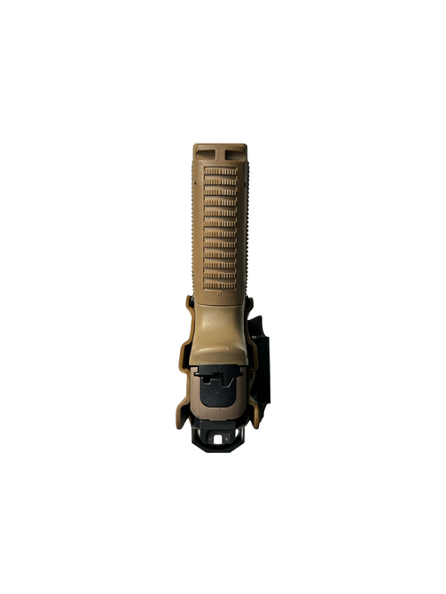 DARA OWB Paddle Holster in tan kydex, outside waistband carry with adjustable retention and paddle attachment.