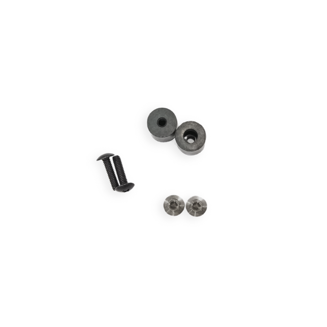 ATTACHMENT Retention Hardware, 2 posts, 2 grommets, 2 screws, Melonite coated steel hardware set.