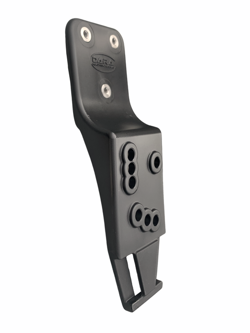DARA Drop Offset Attachment, a drop offset holster for Dara Holsters, in sleek black finish design.