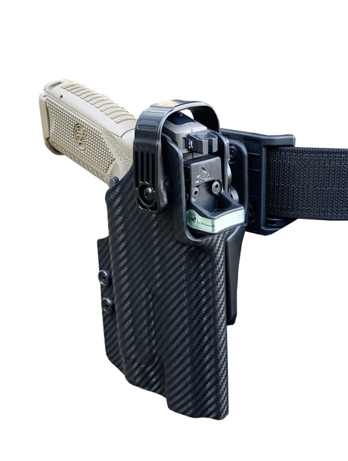 DARA Level 2 Duty Holster, black kydex level II retention holster for semi-automatic handguns.