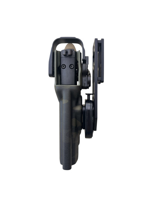 Multicam Black Light bearing Level 2 Holster with Quick Disconnect and DBL2-L Front