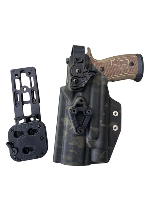 DARA Level II Duty Holster, camo, for semi-automatic handguns, level 2 retention holster, kydex.