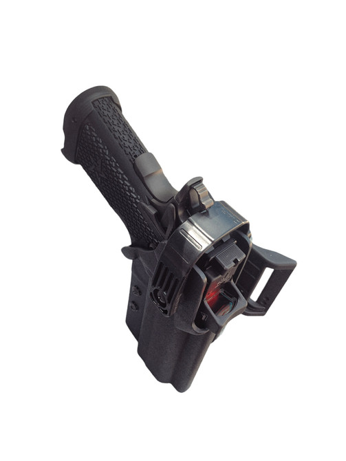 Dara Level 2 Duty Holster, level II retention holster, for Semi-Automatic Handguns, black kydex material.