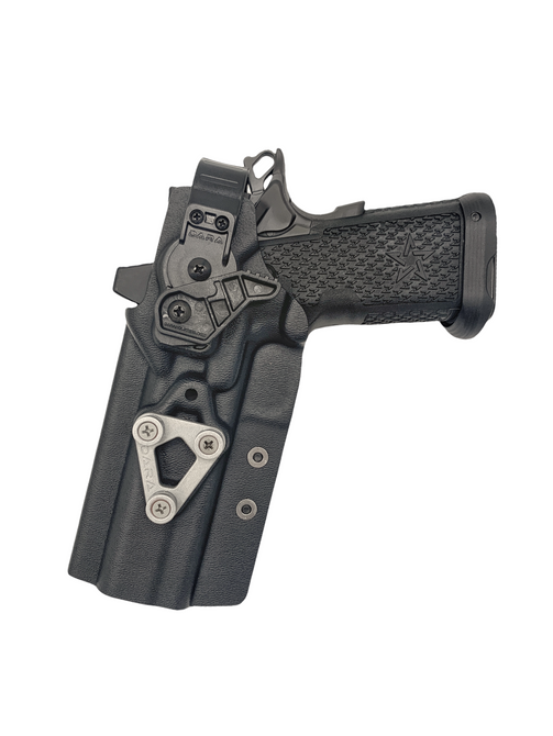 DARA CUSTOM LEVEL 2 DUTY HOLSTER, level 2 retention holster, kydex, for semi-automatic handguns.