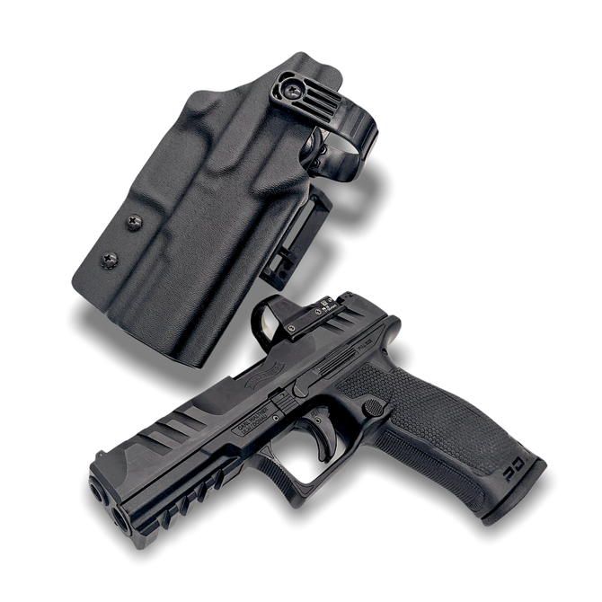 Walther PDP duty holster, Level 2 holster for Walther PDP, DARA brand, black color.