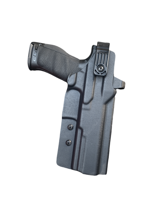 DARA Level 2 holster for Walther PDP, black duty holster, right-hand draw, polymer material.