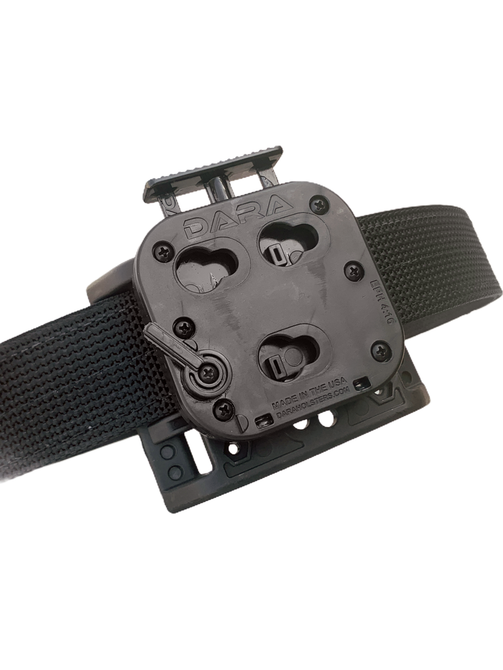 DARA Double Loop ALQD System receiver, featuring QD quick disconnect mechanism in dark grey metal finish.
