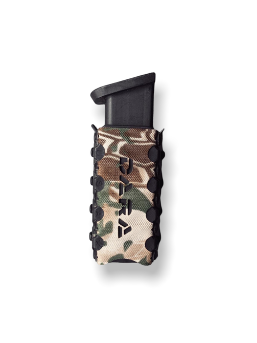 DARA AUTO RETENTION MAG CARRIER, camouflage, owb universal mag carrier for competition and tactical use.