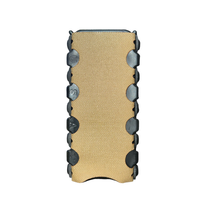 DARA AUTO RETENTION MAG CARRIER, tan OWB universal mag pouch for competition and tactical use.