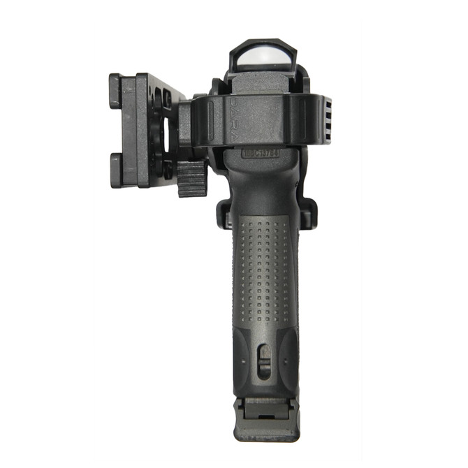 Canik TP9 SFX Level 2 holster, DARA brand, black, custom-fit duty holster with retention hood.