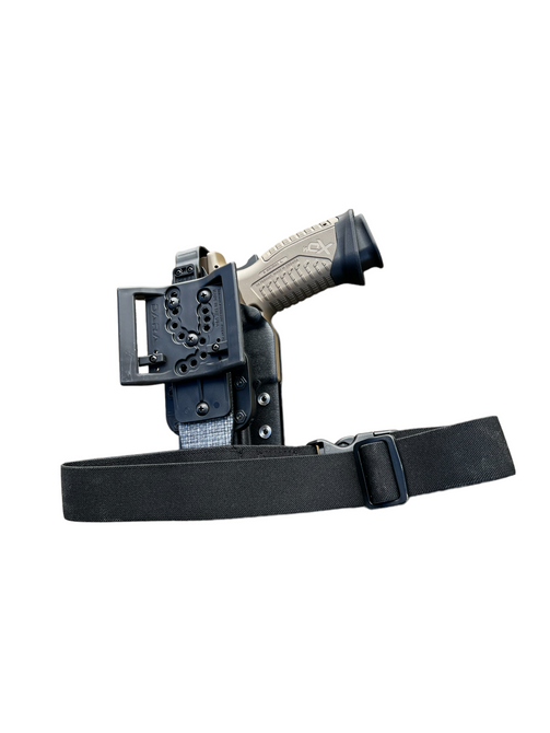 DARA Springfield XDM Duty Holster, Level 2 Retention, Right Hand, Black, XDM Elite OSP.