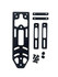 DARA DBL2-L + ALQD System, black metal holster attachment parts with screws and mounts included.