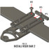 DARA DBL2 Holster Attachment riser bar, dark grey, machined, 6061 T6 aluminum construction, adjustable.