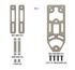 DARA DBL2 Holster Attachment parts, including belt loops, riser bars, main body, and screws.