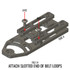 DARA DBL2-L Holster Attachment, dark grey, machined, 6061 T6 construction, side view, labeled SIDE A.