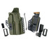 DARA DCS Concealment System components, including IWB holster, appendix rig, and detachable mag carrier, in green and black.