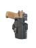 DARA DCS Concealment Gun Holster, IWB, AIWB, Appendix Rig with detachable mag carrier, tan and black. FN 509 Compact