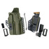 DARA Concealment System, green and black holster with magazine carrier, IWB, AIWB, OWB, appendix rig.   GLOCK 17